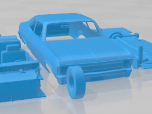 Chevrolet Nova 1969 Printable Car 3Dプリントモデル