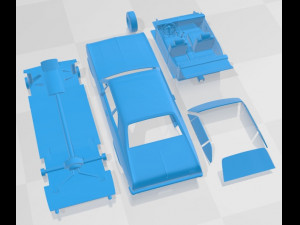 Chevrolet Nova 1969 Printable Car 3Dプリントモデル