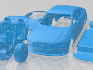 Volvo S90 Printable Car in separate parts 3D Print Model