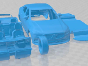 Volvo S90 Printable Car in separate parts 3D Print Model