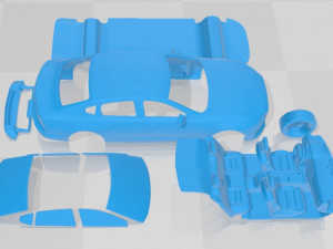 Volvo S90 Printable Car in separate parts Modelo de impresión 3D