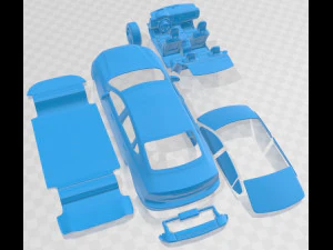 Volvo S90 Printable Car in separate parts 3D Print Model