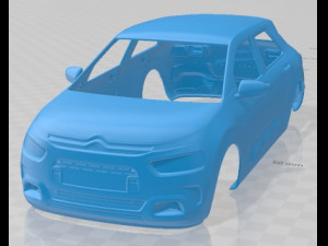 Citroen C4 Cactus 2018 Printable Body Car 3D-Druckmodell
