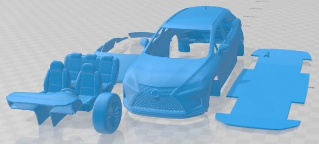 Lexus RX 2020 Printable Car 3D Print Model .c4d .max .obj .3ds .fbx .stl .blend