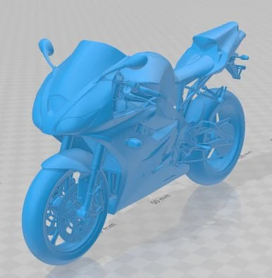 Triumph Daytona 675 SE Printable Motorbike 3D Print Model .c4d .max .obj .3ds .fbx .stl .blend 