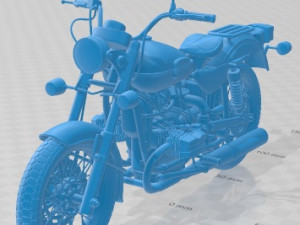 Ural Solo ST 2013 Printable Motorbike 3D Print Model