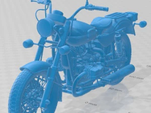 Ural Solo ST 2013 Yazdırılabilir Motosiklet 3D Baskı Modeli