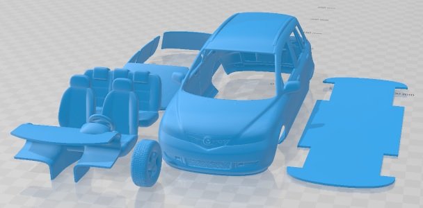 Mazda 2 2003 Printable Car 3D-printmodel .c4d .max .obj .3ds .fbx .stl .blend 