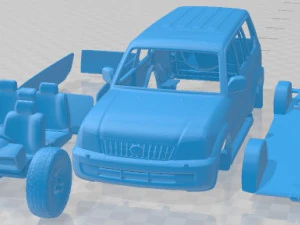 Toyota Land Cruiser Prado J90 1999 Yazdırılabilir Araba 3D Baskı Modeli