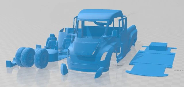 Tesla Pickup 2020 Printable Truck 3D Print Model .c4d .max .obj .3ds .fbx .stl .blend 