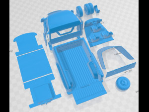 Tesla Pickup 2020 Printable Truck Modèles 3D en vedette