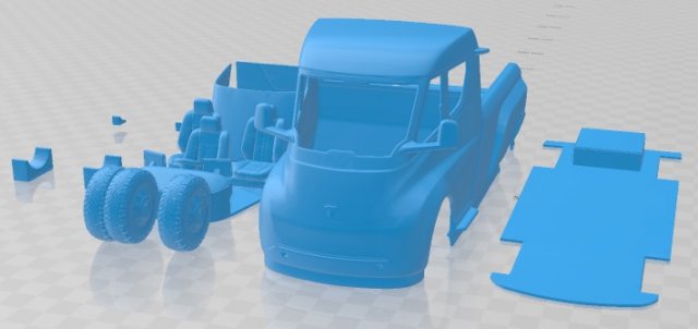 Tesla Pickup 2020 Printable Truck Modelo de Impressão 3D .c4d .max .obj .3ds .fbx .stl .blend 