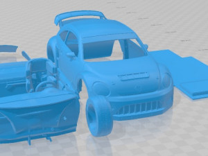 Volkwagen Beetle GRC Race Printable Car 3D Print Model
