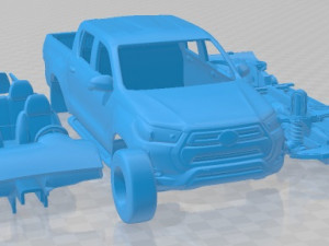 Toyota Hilux Double Cab 2021 Printable Car 3D Print Model