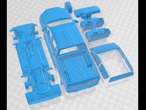 Toyota Hilux Double Cab 2021 Printable Car 3D Print Model