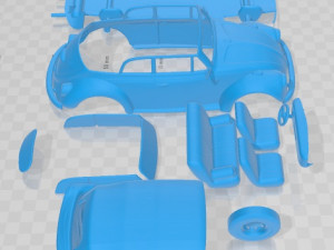 Volkswagen Beetle Convertible 1975 Printable Car Model do druku 3D