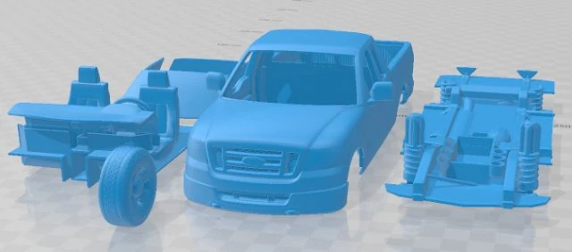 F 150 Regular Cab 2006 Printable Car 3D Print Model .c4d .max .obj .3ds .fbx .stl .blend 