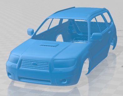Subaru Forester 2006 Printable Body Car 3Dプリントモデル .c4d .max .obj .3ds .fbx .stl .blend 