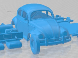 Volkswagen Beetle Herbie 1963 Printable Car 3D-printmodel