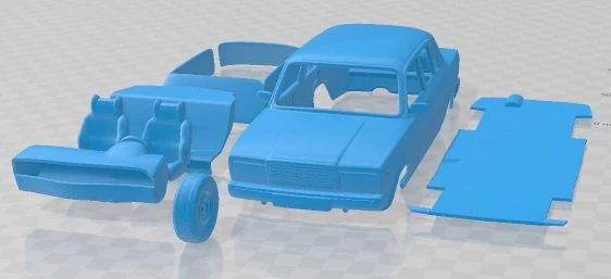 VAZ Lada 2107 2006 Printable Car 3D Print Model .c4d .max .obj .3ds .fbx .stl .blend 
