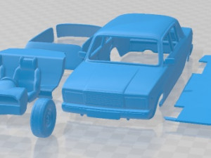 VAZ Lada 2107 2006 Printable Car Modèles 3D en vedette