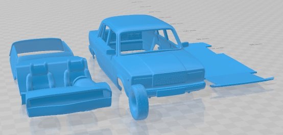 STL file VAZ Lada 2108 1984 PRINTABLE CAR BODY・3D printing idea