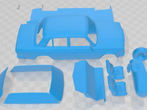 VAZ Lada 2107 2006 Printable Car 3D प्रिंट मॉडल