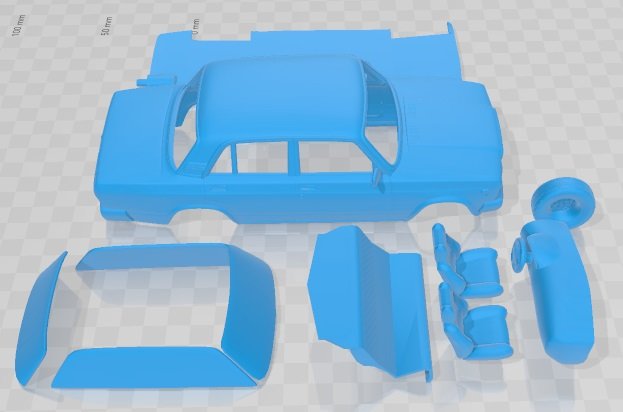 STL file VAZ Lada 2108 1984 PRINTABLE CAR BODY・3D printing idea