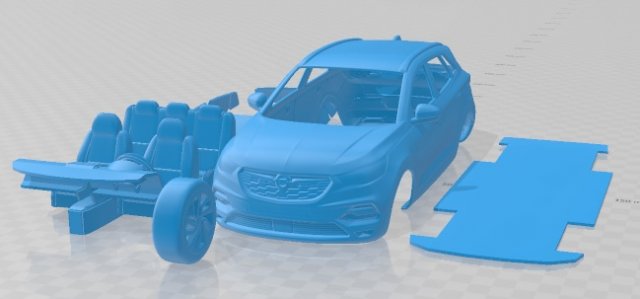 Opel Grandland X 2019 Printable Car 3D Print Model .c4d .max .obj .3ds .fbx .stl .blend 