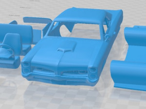 Pontiac GTO 1967 Printable Car Modello di stampa 3D