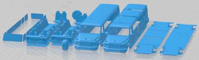 Mercedes Maybach G600 Limousine W464 2019 Printable Car 3D Print Model .c4d .max .obj .3ds .fbx .stl .blend 