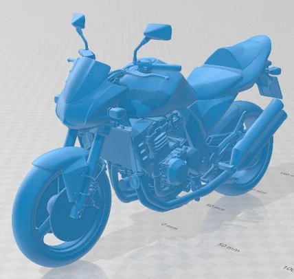 Kawasaki Z 1000 2006 Printable Motorbike 3D Print Model .c4d .max .obj .3ds .fbx .stl .blend 