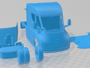 Tesla Semi 3axis LR 2018 Printable Truck 3D प्रिंट मॉडल