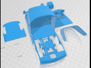Tesla Semi 3axis LR 2018 Printable Truck 3D प्रिंट मॉडल