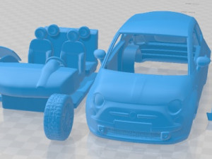 Fiat 500 2010 Printable Car 3D-printmodel