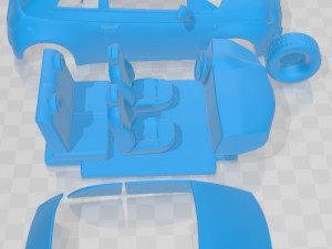 Fiat 500 2010 Printable Car 3D 프린트 모델
