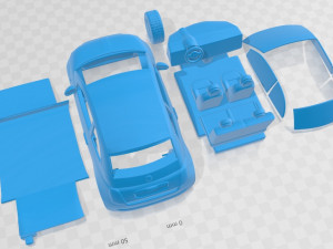 Fiat 500 2010 Printable Car 3D 프린트 모델