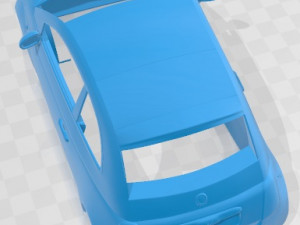 Fiat 500 2010 Printable Body Car Modello di stampa 3D