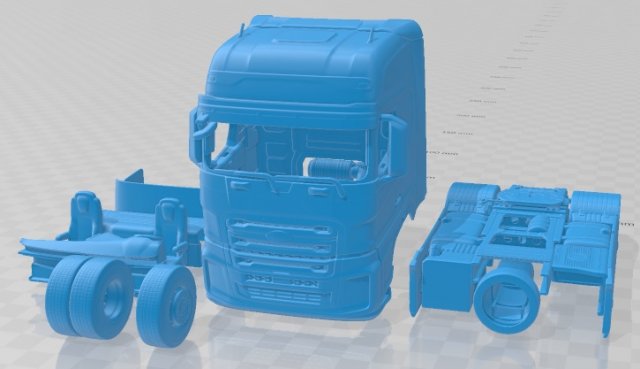 F-Max Printable Truck 3D-printmodel .c4d .max .obj .3ds .fbx .stl .blend 