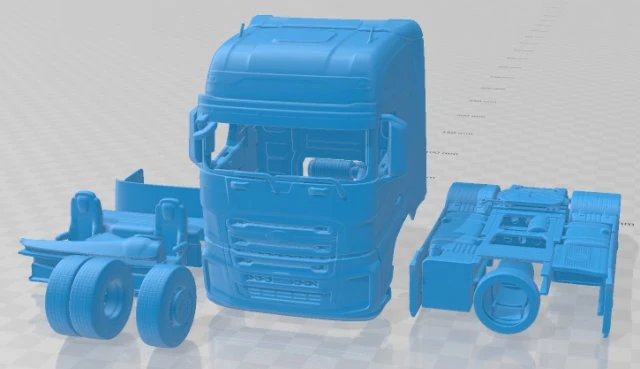 F-Max Printable Truck 3D Print Model .c4d .max .obj .3ds .fbx .stl .blend 