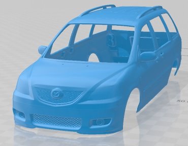 Mazda MPV LW 2002 Printable Body Car 3D प्रिंट मॉडल .c4d .max .obj .3ds .fbx .stl .blend 