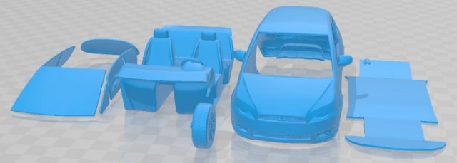 Mitsubishi Colt 3 Door 2008 Printable Car Modelo de Impressão 3D .c4d .max .obj .3ds .fbx .stl .blend 