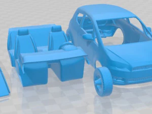Mitsubishi Colt 3 Door 2008 Printable Car 3D Print Model