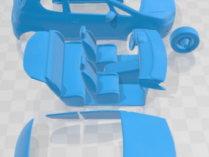 Mitsubishi Colt 3 Door 2008 Printable Car Modelo de Impressão 3D