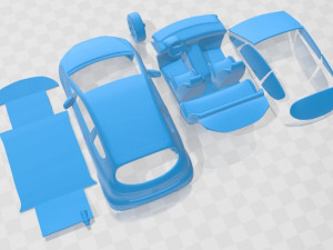 Mitsubishi Colt 3 Door 2008 Printable Car Modelo de Impressão 3D