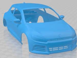 Volkswagen Scirocco R MkIII Type 13 2011 Printable Body Car Modèles 3D en vedette