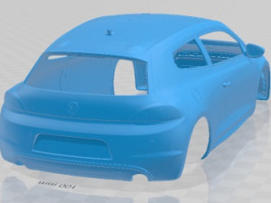 Volkswagen Scirocco R MkIII Type 13 2011 Printable Body Car Modèles 3D en vedette