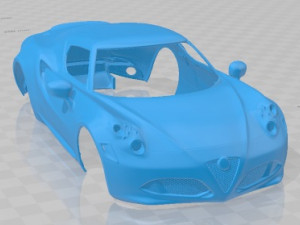 Alfa Romeo 4C Launch Edition Printable Body Car 3D 프린트 모델