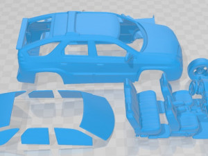 Pontiac Aztek 2005 Printable Car Model Cetak 3D