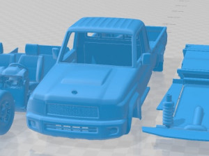 Toyota Land Cruiser Single Cab Pickup 2007 Printable Car 3D Print Model